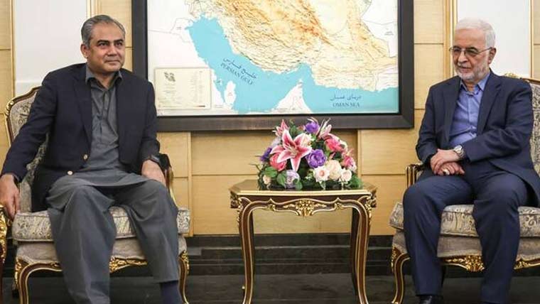 محسن نقوی کی ایرانی ہم منصب سے ملاقات، باہمی دلچسپی کے امور پر گفتگو
