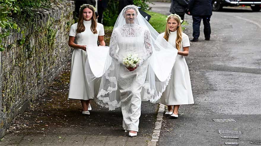 British royals gather for wedding of Princess Anne's son