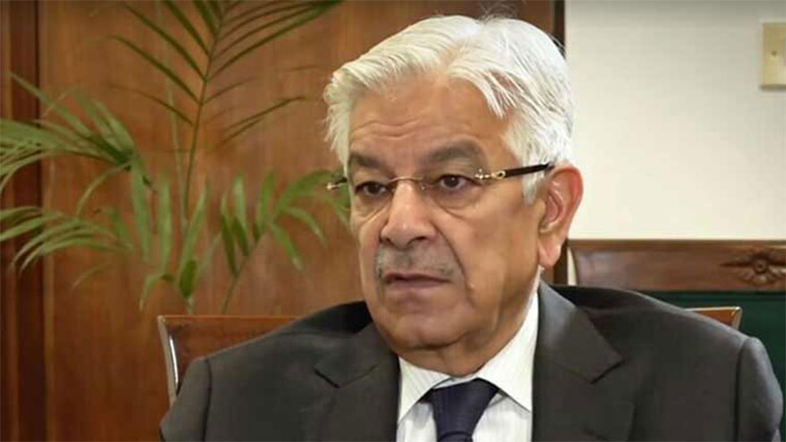 State to enforce law with full force against anti-state agenda in AJK: Khawaja Asif