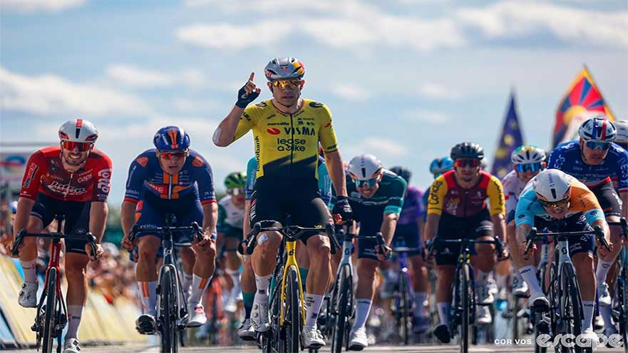Van Aert dominates sprint on Tour de France warm-up race