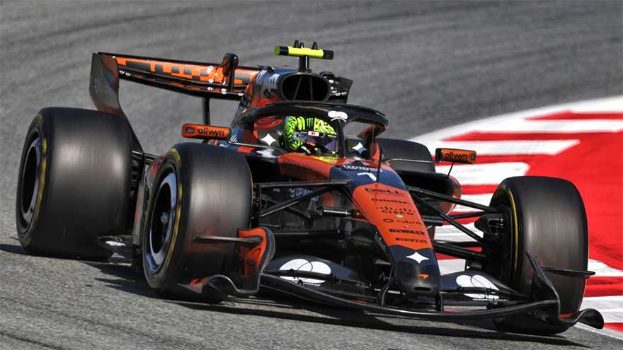 McLaren's Norris pips Russell in second Barcelona F1 practice