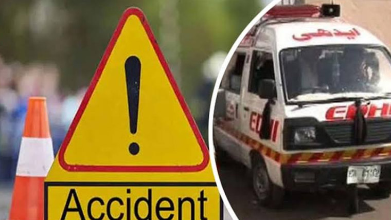 نواب شاہ: دو گاڑیوں میں تصادم، بچی اور خاتون جاں بحق، 10 افراد زخمی
