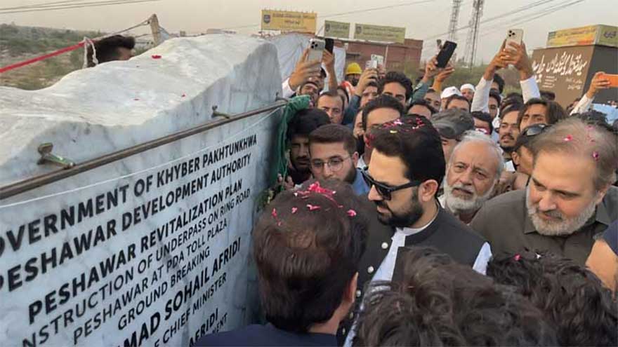KP CM Sohail Afridi lays foundation stone of underpass