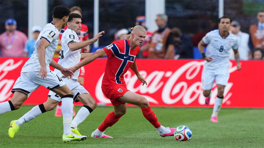 Haaland double powers Norway to World Cup win over Iraq