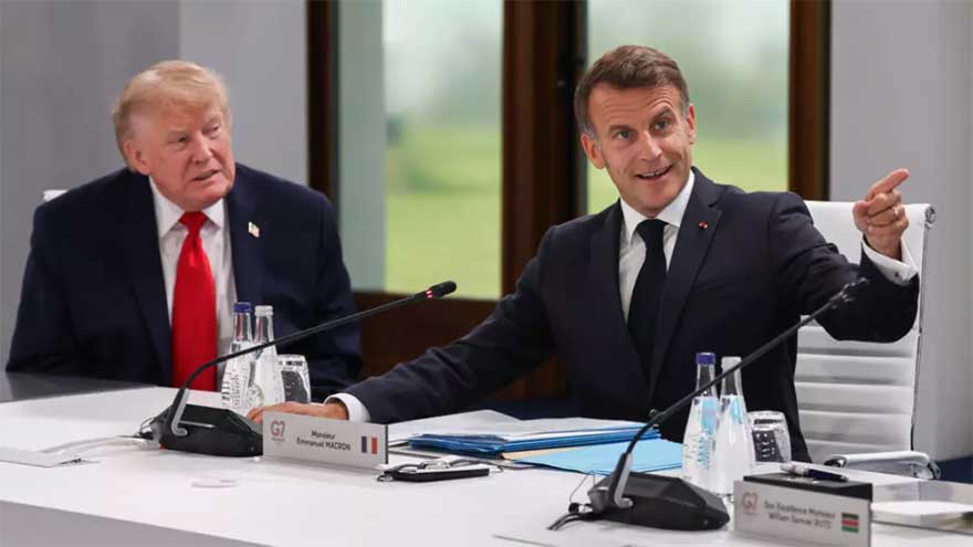 Macron winds up G7 with AI, Trump dinner