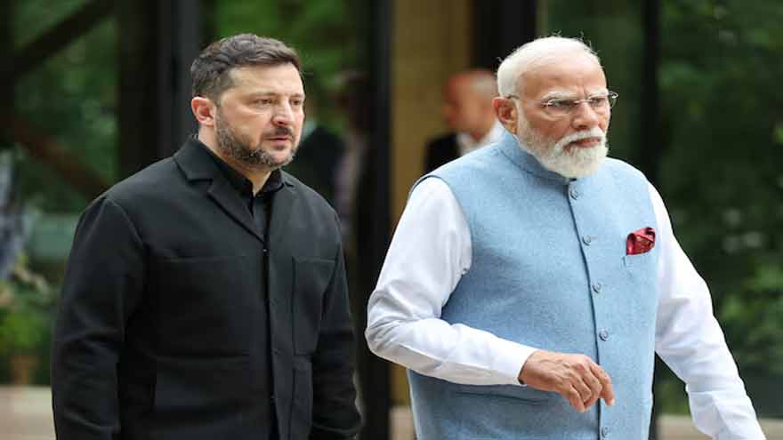 Ukraine's Zelenskiy meets India's Modi, says closer ties will make both countries stronger