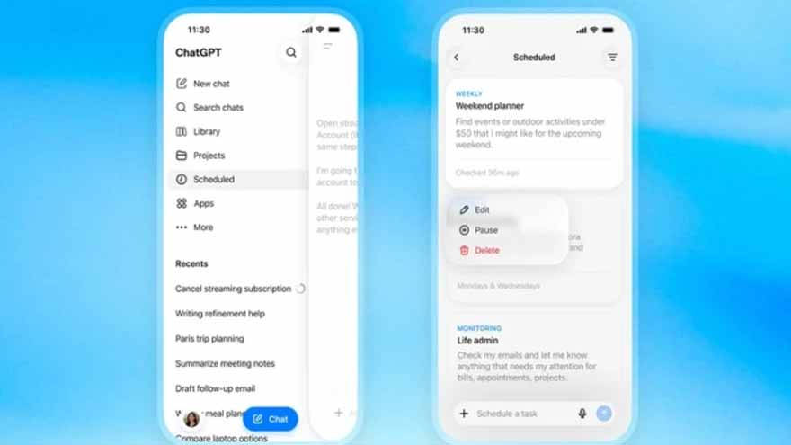 ChatGPT introduces task scheduling feature for paid users