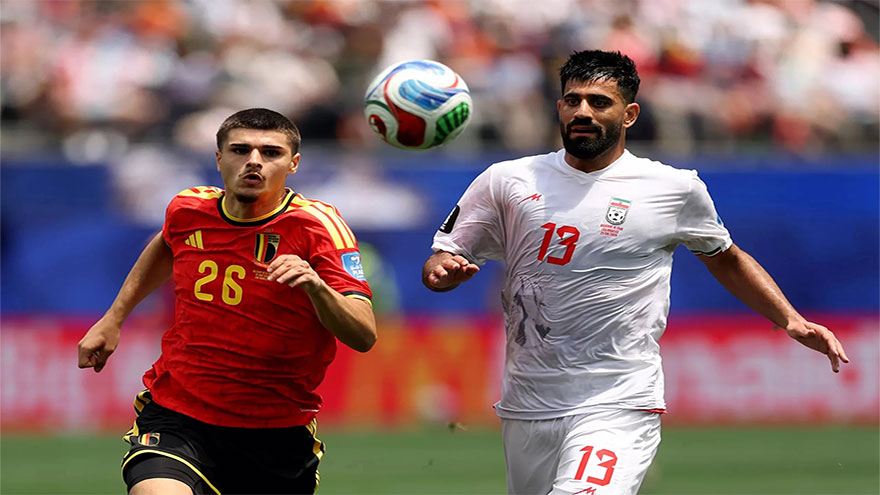 Belgium held 0-0 by Iran as Ngoy sent off