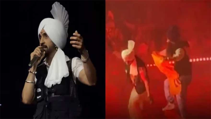 Khalistan supporter pops up on stage during Diljit's performance