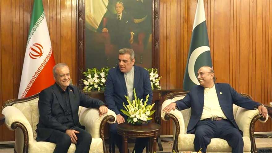 Zardari hosts Iran's President Pezeshkian at Aiwan-e-Sadr