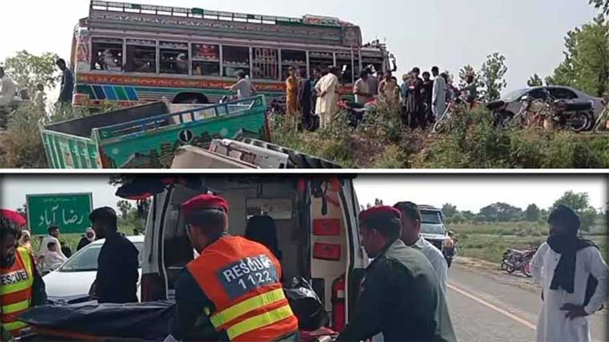 Two killed as tractor trolley hits motorcycle in Chiniot