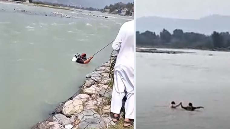 دریائے سوات میں نہاتے ہوئے باپ بیٹا ڈوب گئے