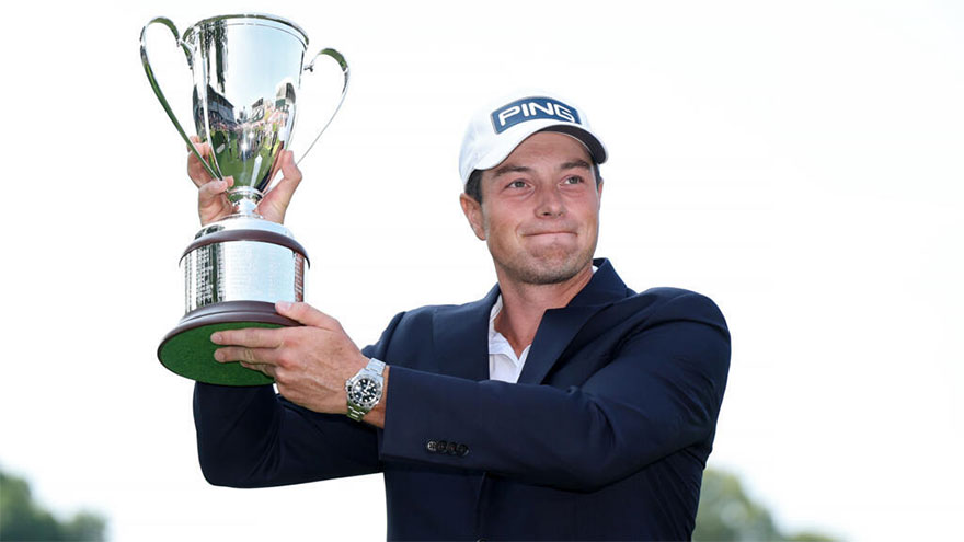 Hovland beats Scheffler in playoff for PGA Travelers title