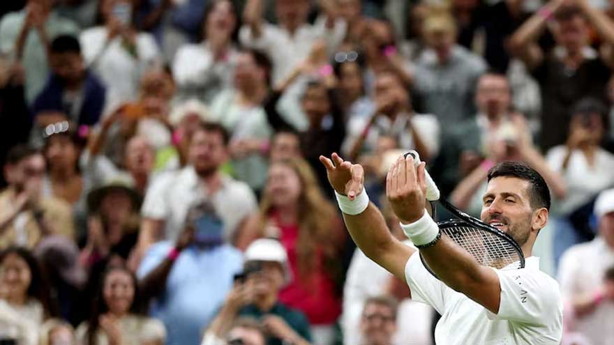 Djokovic sees off inspired Wu to reach Wimbledon second round