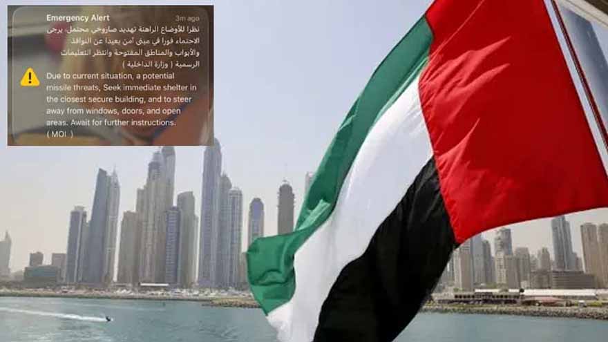 UAE authorities issue emergency alert amid Iran attacks on Abu Dhabi, Dubai