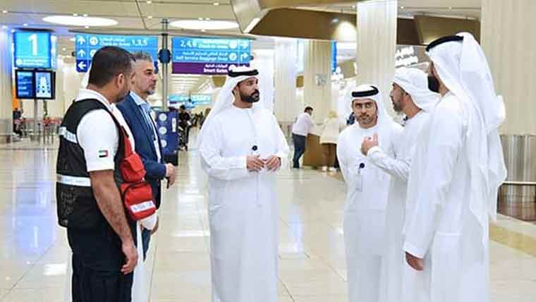 یو اے ای کے ایئرپورٹس پر مسافروں کی رہنمائی کیلئے ٹیمیں متحرک، رہائش اور خوراک کی سہولت فراہم