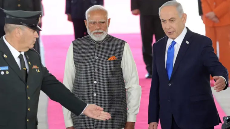 مودی کا دورۂ اسرائیل: ایران حملے سے قبل یاترا پر عالمی اور داخلی سطح پر تنقید