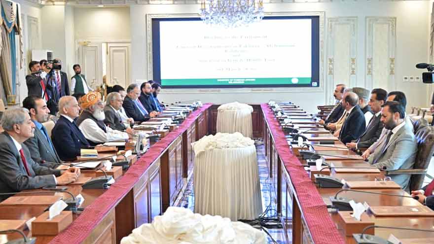 PM Shehbaz briefs parliamentary leaders on regional security situation