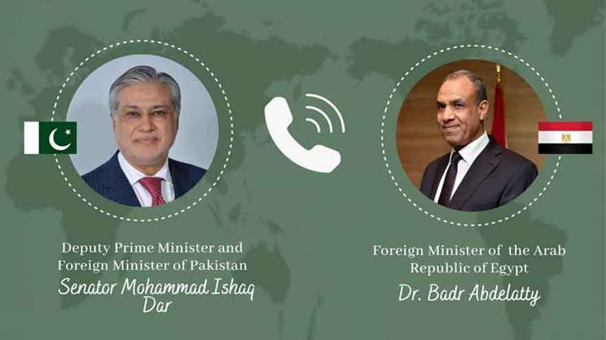 Ishaq Dar discusses regional tensions in telephone call with Egyptian counterpart