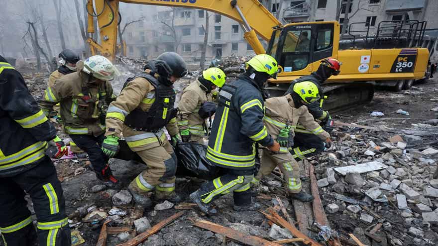 Russia hits Ukraine with drones, missiles, killing at least 10 in Kharkiv