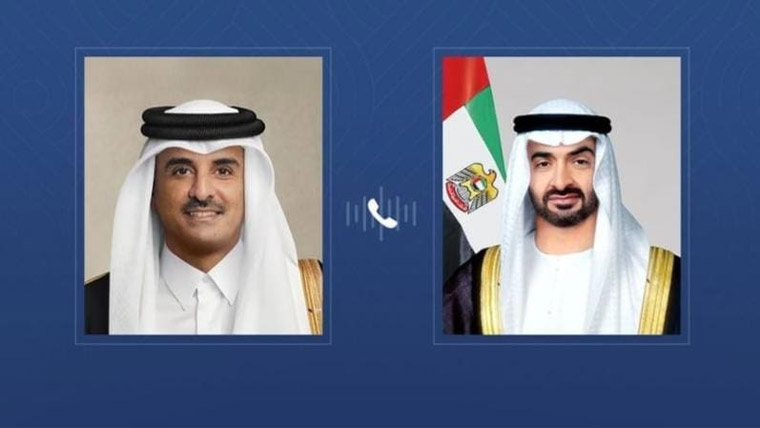 یو اے ای صدر اور امیرِ قطر کے درمیان اہم رابطہ، خطے کی سکیورٹی صورتحال پر مشاورت