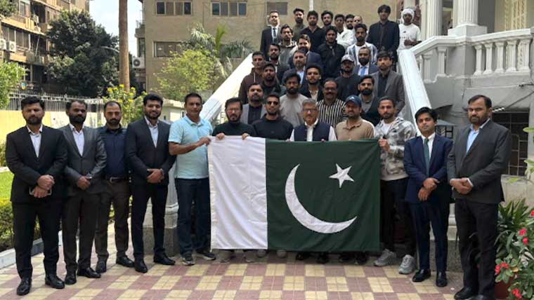 قاہرہ: قومی ہاکی ٹیم کے اعزاز میں پاکستانی سفارت خانے میں تقریب