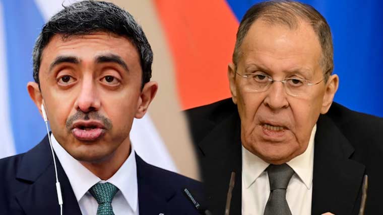 روسی و اماراتی وزرائے خارجہ کے درمیان رابطہ، مذاکرات تیز کرنے کا فیصلہ