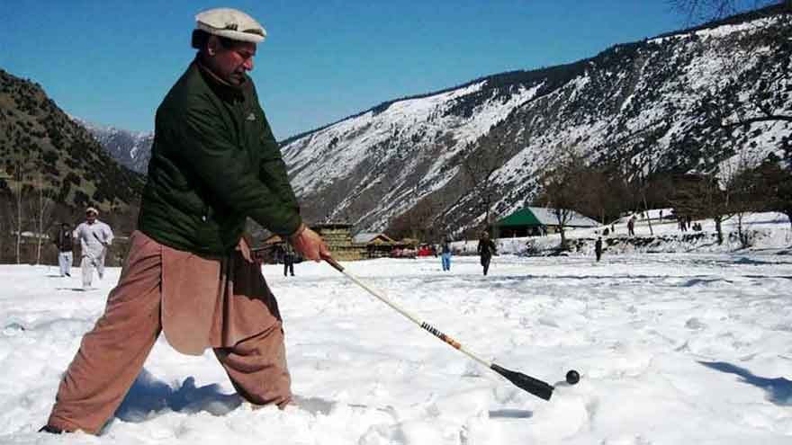 One-day king tradition revived at snow golf festival in Chitral's Kalash Valley