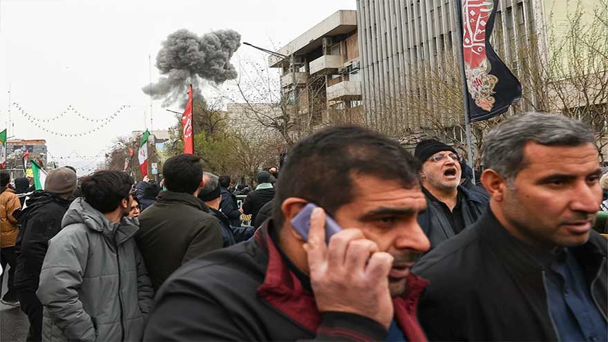 Blast rocks Tehran after Israel threatened to target area of government-organized rally