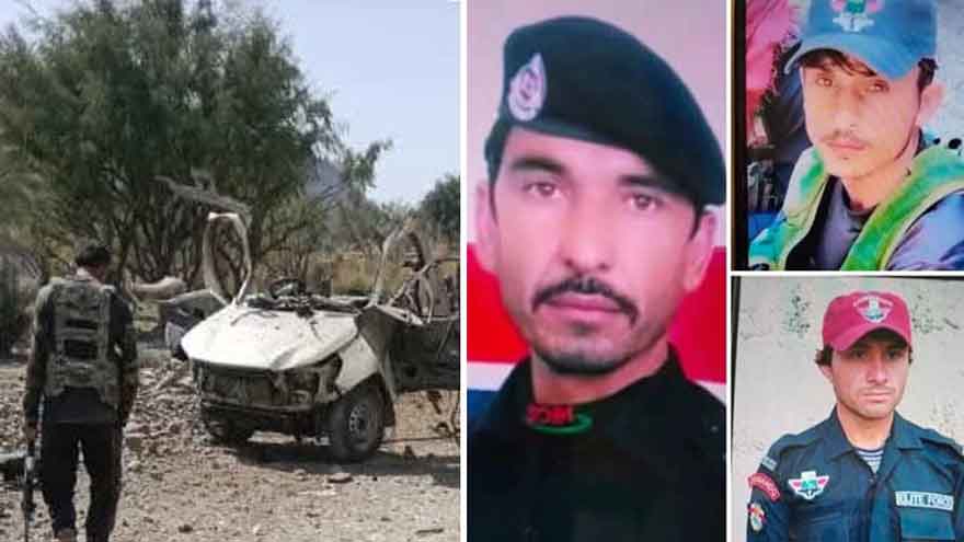 Seven police officers martyred in IED attack in Lakki Marwat