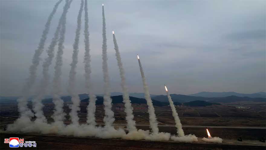 North Korean leader Kim oversees test-launch of multiple rocket launchers: KCNA