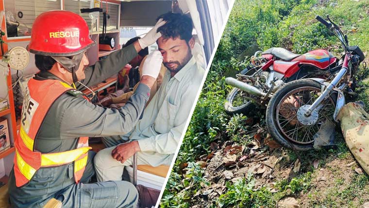 ٹریفک حادثات میں 2 افراد جاں بحق، خواتین سمیت 6 زخمی