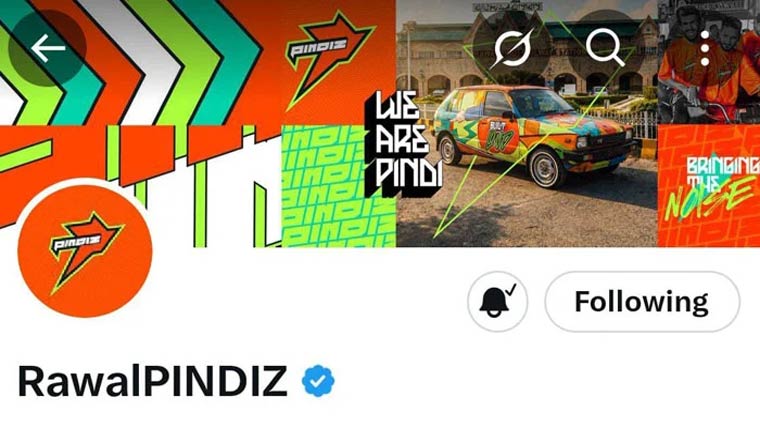 پاکستان سپر لیگ ٹیم پنڈیز کا سوشل میڈیا پر نام تبدیل