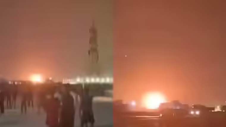 ایران کا قطر میں راس لفان انڈسٹریل سٹی پر حملہ، بڑے پیمانے پر آگ بھڑک اٹھی