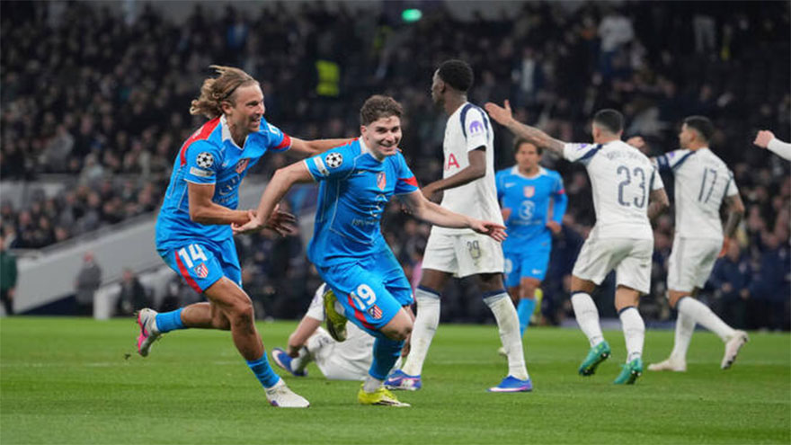 Atletico survive Spurs scare to reach Champions League quarters