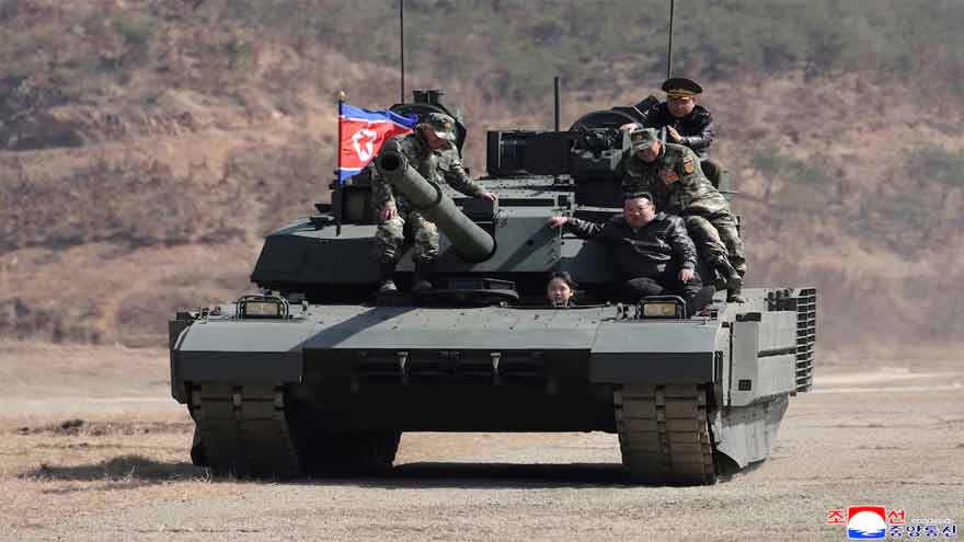 North Korean leader's teenage daughter drives tank in latest public appearance
