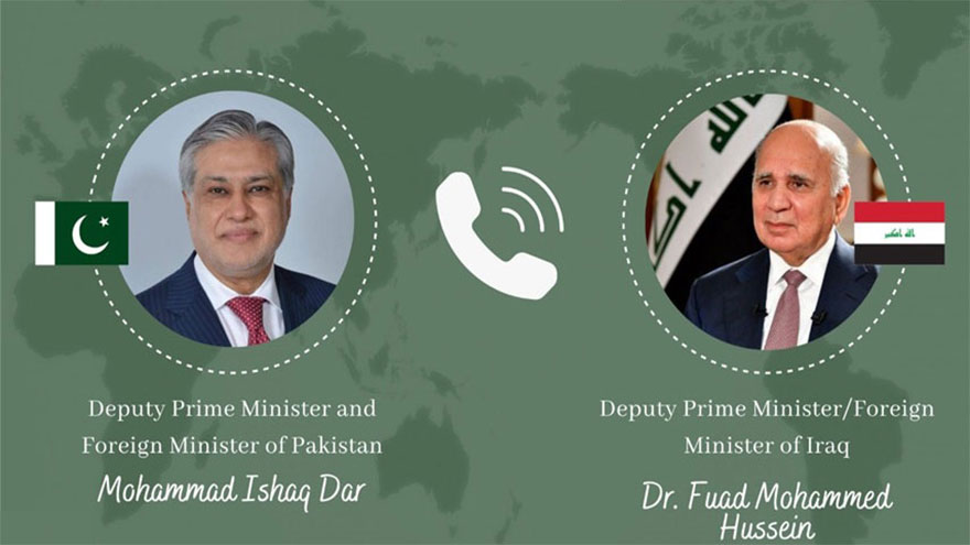 Ishaq Dar, Iraqi counterpart discuss regional situation