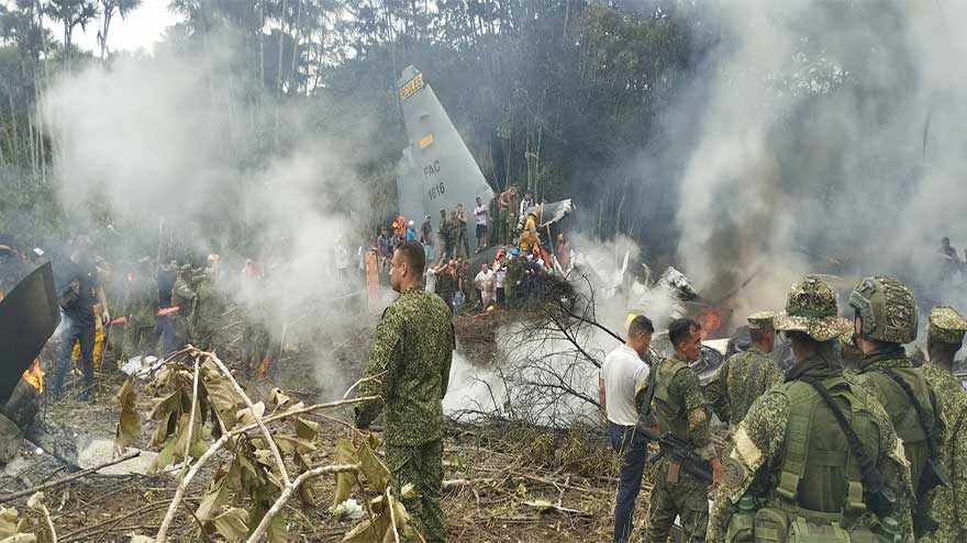 Dunya News Colombia military plane crash kills 66, four still missing