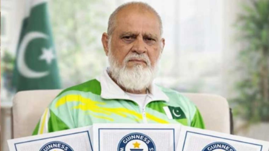 Dunya News 74-year-old Pakistani man breaks third Guinness World Record for Pakistan