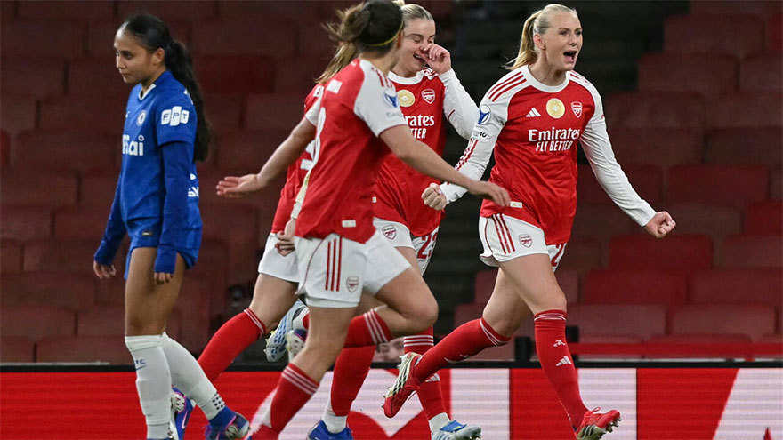 Advantage Arsenal in women's Champions League quarter-final against Chelsea