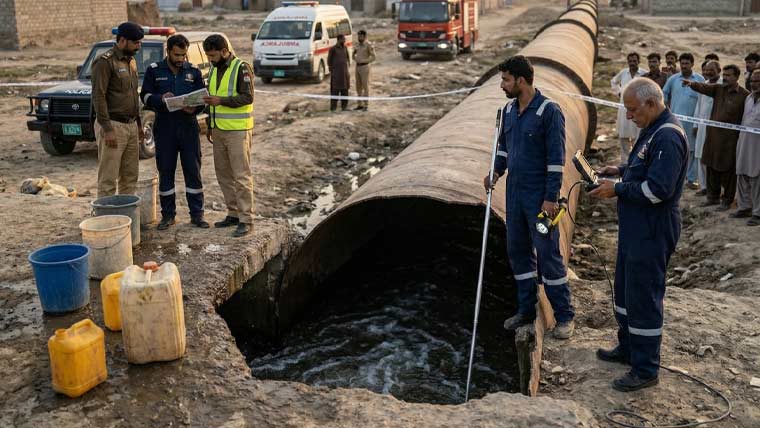 کراچی: گلشن حدید میں پانی لائن میں ڈوبنے والی لڑکی تاحال نہ مل سکی