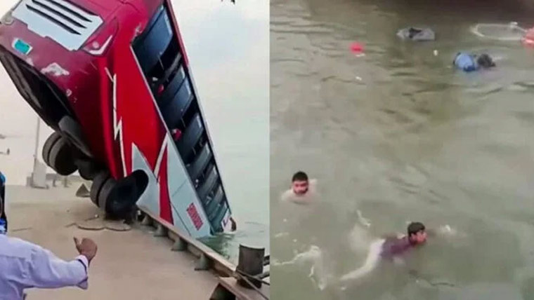 بنگلا دیش: مسافروں سے بھری بس دریا میں جا گری، 24 افراد جاں بحق