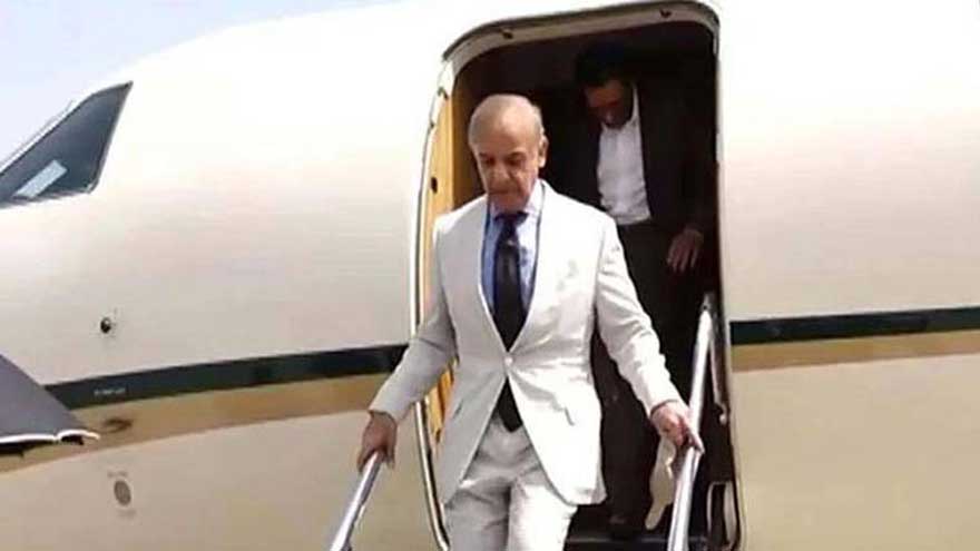PM Shehbaz Sharif arrives in Karachi on one day visit