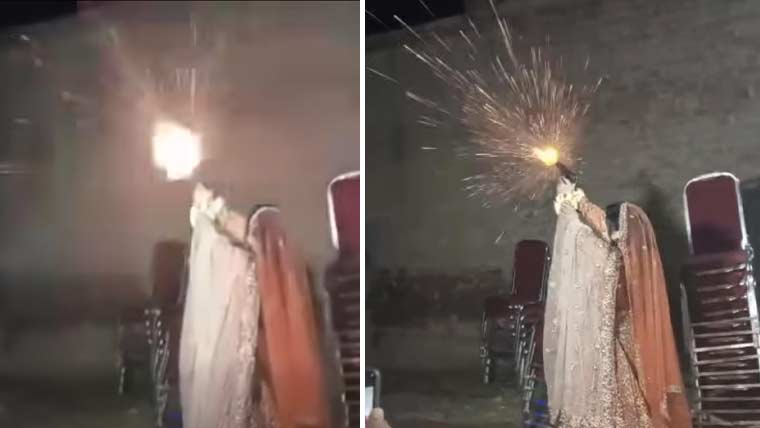 اپنی شادی میں ہوائی فائرنگ کرنے والی دلہن گرفتار