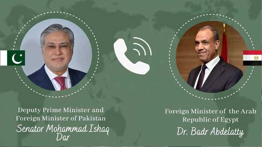 FM Ishaq Dar holds talks with Egypt Foreign Minister Badr Abdel-Aati