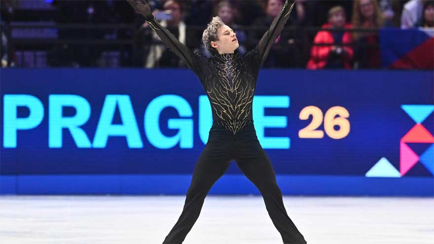 Malinin bounces back from Olympic collapse with third straight world skating gold