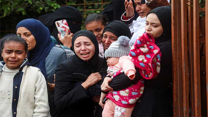 Israeli strikes hit two Gaza police checkpoints, killing six, medics say