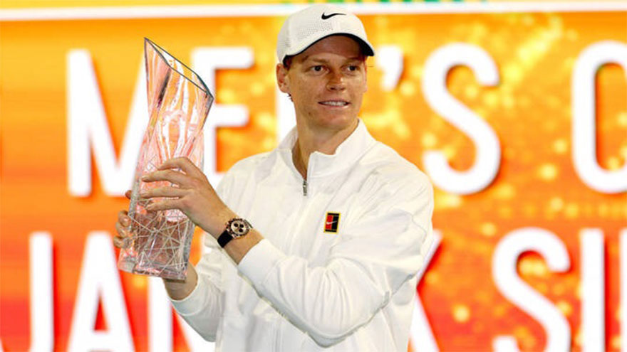 Implacable Sinner overpowers Lehecka to win Miami Open