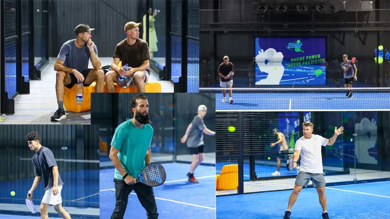 پی ایس ایل11، کرکٹرز فارغ وقت میں پیڈل ٹینس سے دل بہلانے لگے