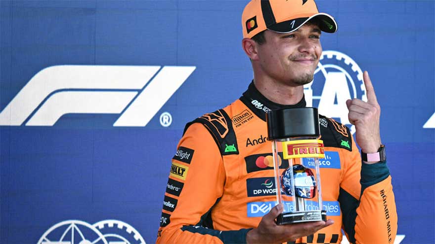 Norris on sprint pole as McLaren shine again